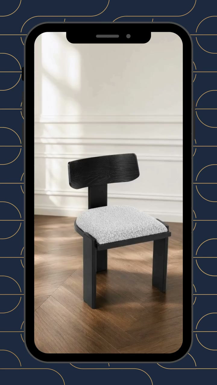 Load video: Liverpool Pine Dining Chair Set of 2 - Black